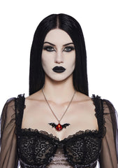 Bloodlust Bat Pendant Necklace