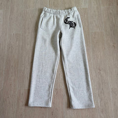 Chrome Hearts Patch Letter Embroidery Gray Sweatshirt Trousers Shorts #386601