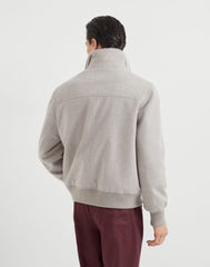 Brunello Cucinelli Men's Fall/Winter Solid-Color Cashmere Lapel Pilot Jacket Loose-Fit Long-Sleeve Outerwear Ngvp #2713