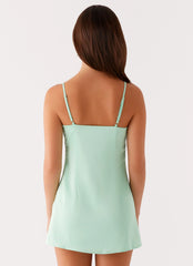 Zion Beaded Mini Dress - Sage