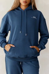 Base Slip On London Hoodie Navy