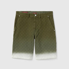 Gucci Bleached GG Cotton Denim Jacquard Shorts and Shirts #386737