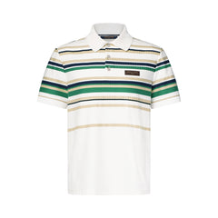 LOUIS VUITTON Striped Textured Short-Sleeved Polo Shirt #387305