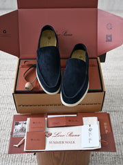 Loro Piana Summer Walker Suede Loafers #390332