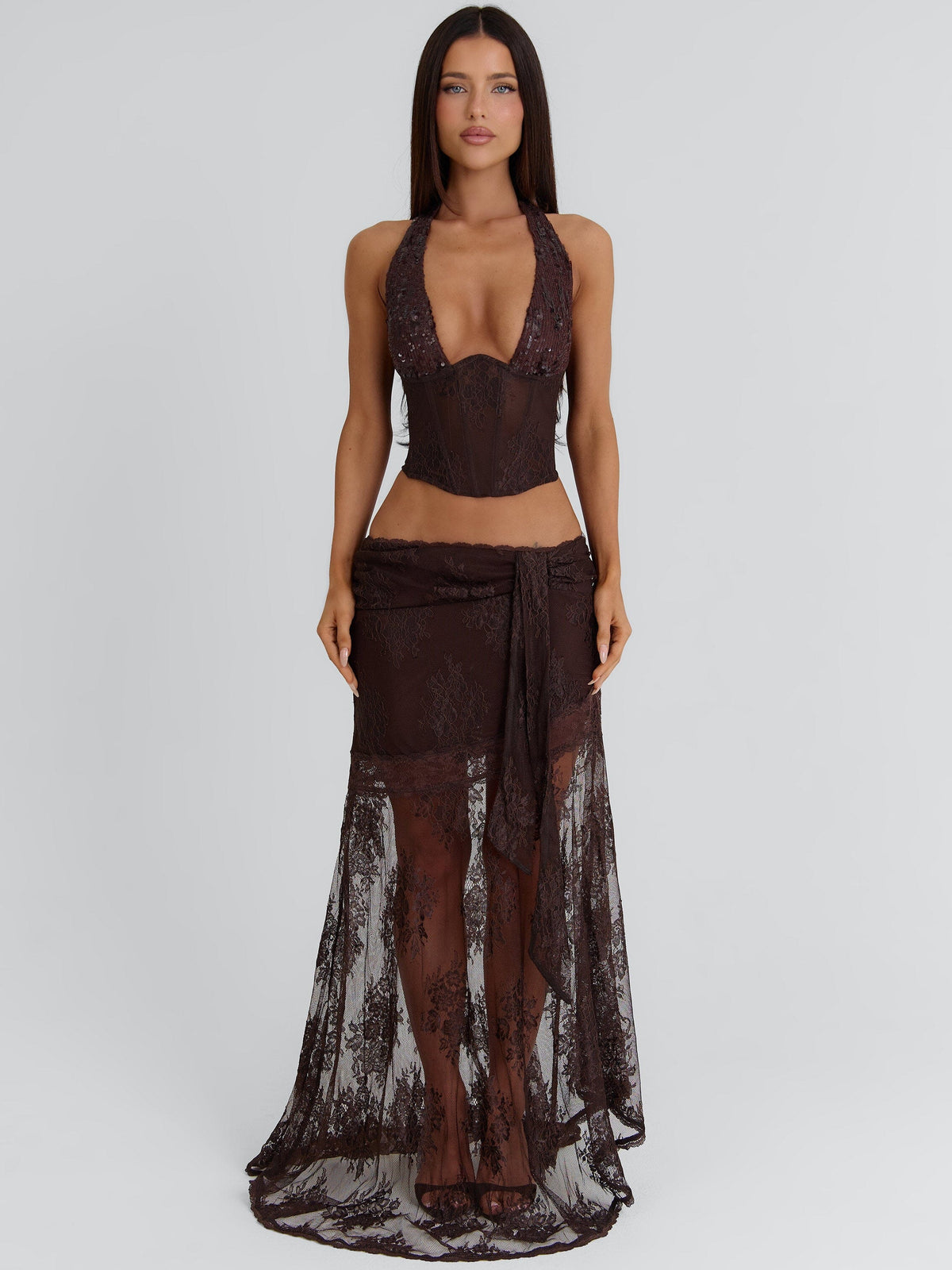 Debbie Maxi Skirt Chocolate