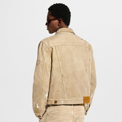 LOUIS VUITTON Embellished Denim Trucker Jacket #387214