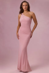 Jersey Bridesmaid Dress In Blush Pink