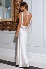 Special Guest Satin Maxi Dress Champagne