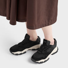 PRADA Mesh Fabric And Suede Sneakers #394882