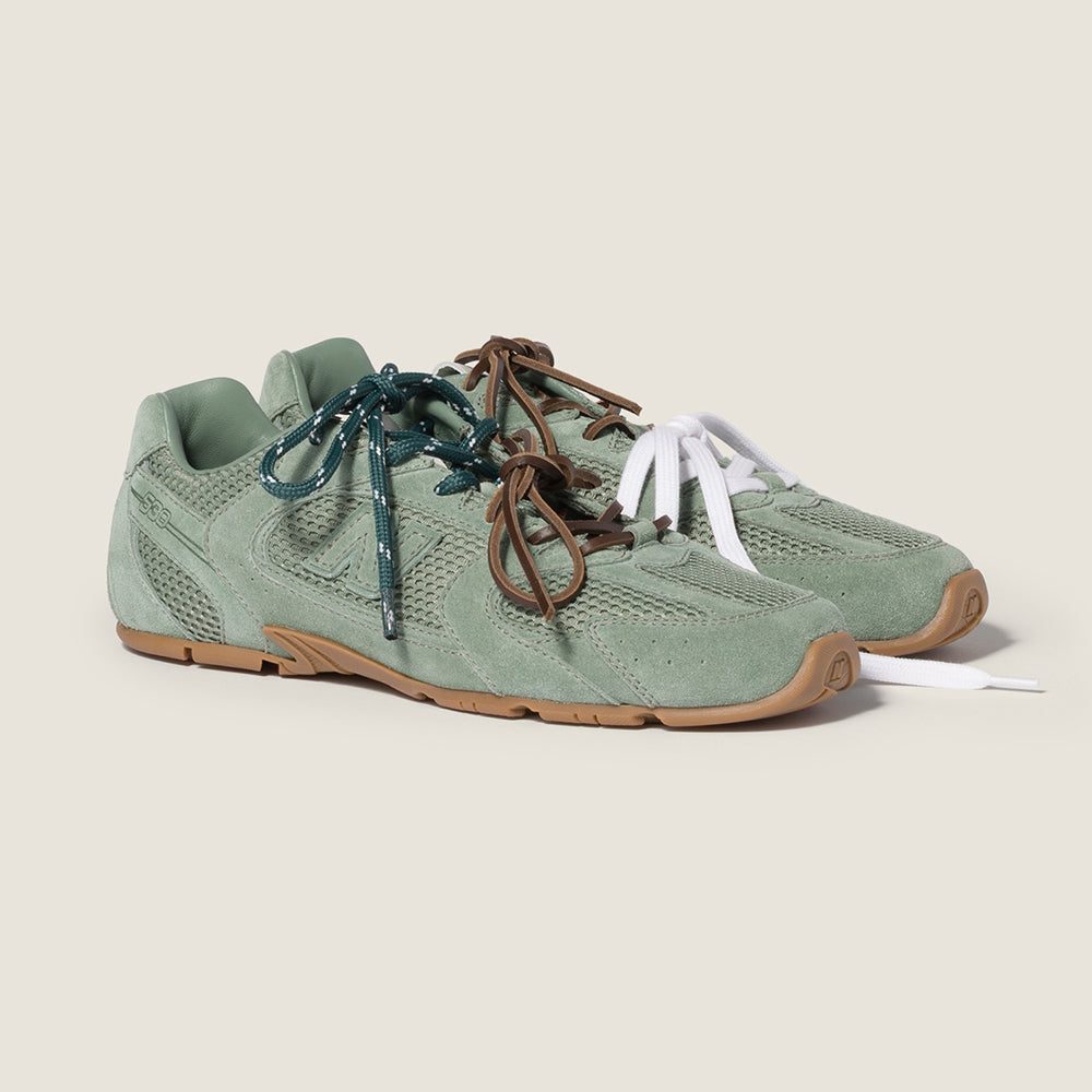 MiuMiu x New Balance 530 Sl Suede And Mesh Sneakers #394679