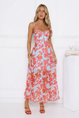 All Eyes Here Maxi Dress Blue