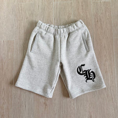 Chrome Hearts Patch Letter Embroidery Gray Sweatshirt Trousers Shorts #386601