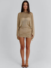 Vanna Mini Dress Gold