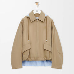 Loewe Women's Spring/Fall Fashion Classic Solid Color Lapel Zipper Logo Embroidered Waist Tapered Jacket #79355
