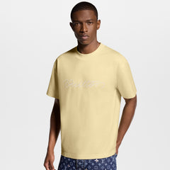 LOUIS VUITTON Embroidered Signature Short-Sleeved T-Shirt #387512
