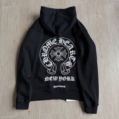 Chrome Hearts 925 Sterling Silver Hardware Classic  City Limited Zipper Sweatshirt #333192