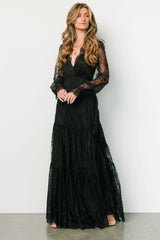 Gloria Lace Maxi Dress | Black