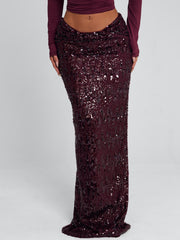 Isle Maxi Skirt Burgundy