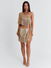 Anaya Mini Skirt Gold