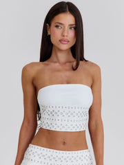 Naomie Crop Top White