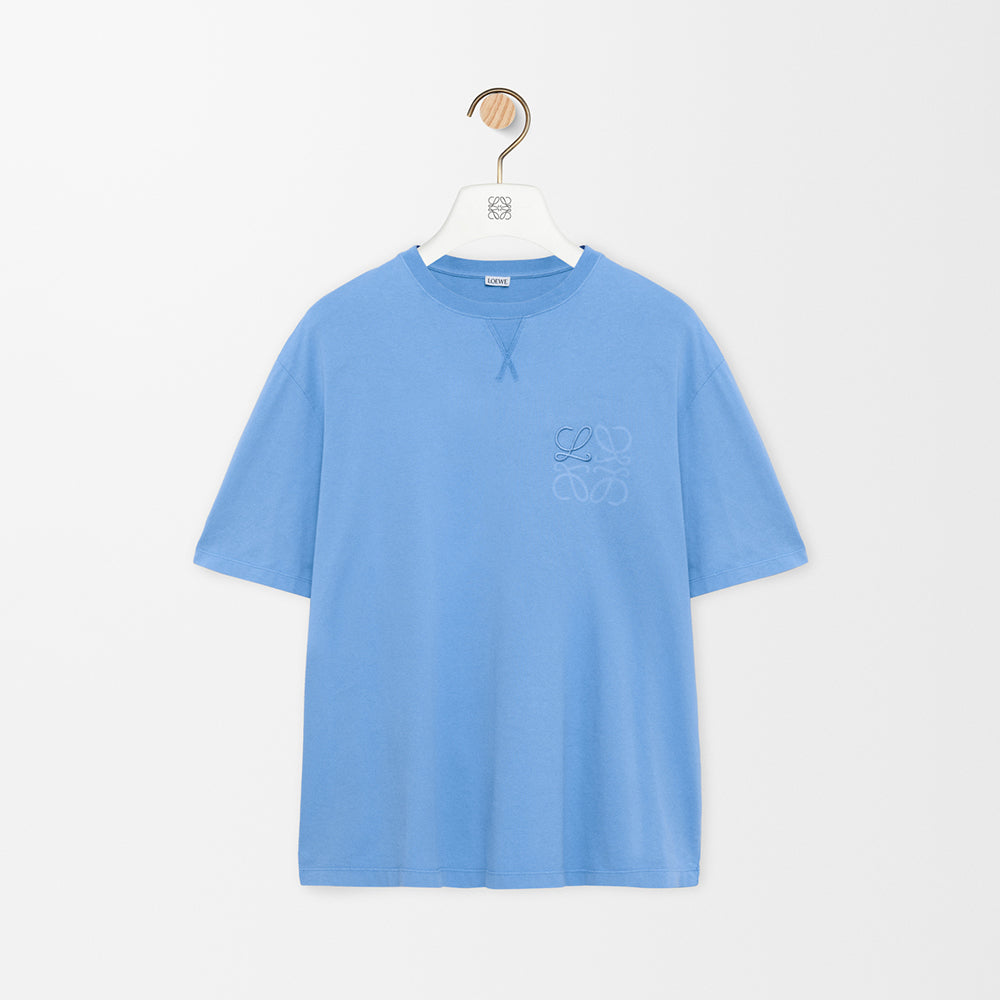 Loewe Loose Fit T-shirt in Cotton Blue #384840