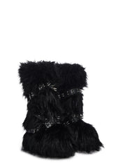 Wild Instincts Faux Fur Boots - Black