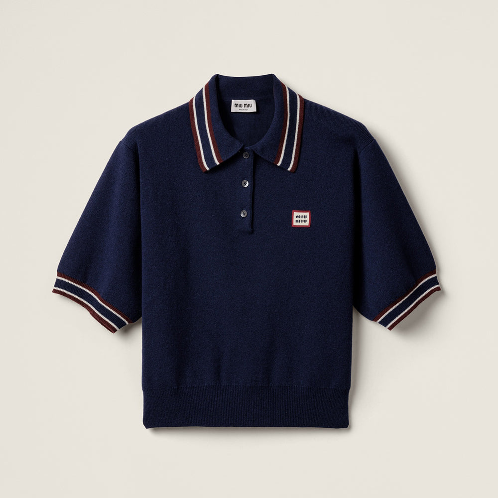 MiuMiu Wool and Cashmere Polo Sweater #386042