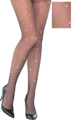Adult Rhinestone Fishnet Pantyhose