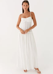 Jacinda Drop Waist Maxi Dress - Ivory