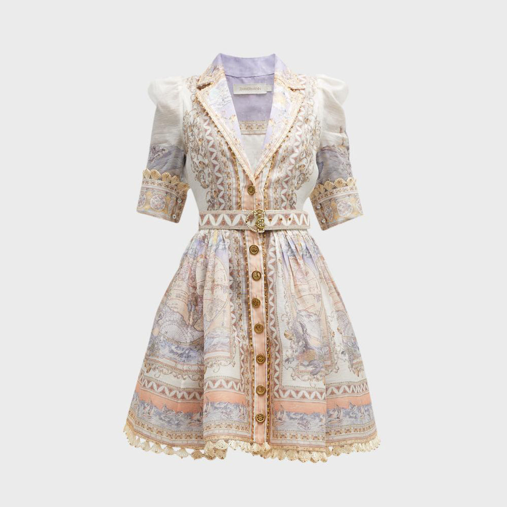 Zimmermann High Tide Mini Shirt Dress