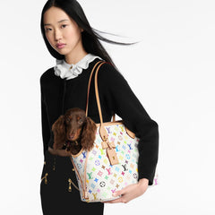 Louis Vuitton Lv X Tm Neverwoof Medium Pet Bag Cute Dog-print Pet Bag â€?Takashi Murakami Collaboration White Tri-colour 2026 New Arrival Practical Large Bags M27839 #82914A