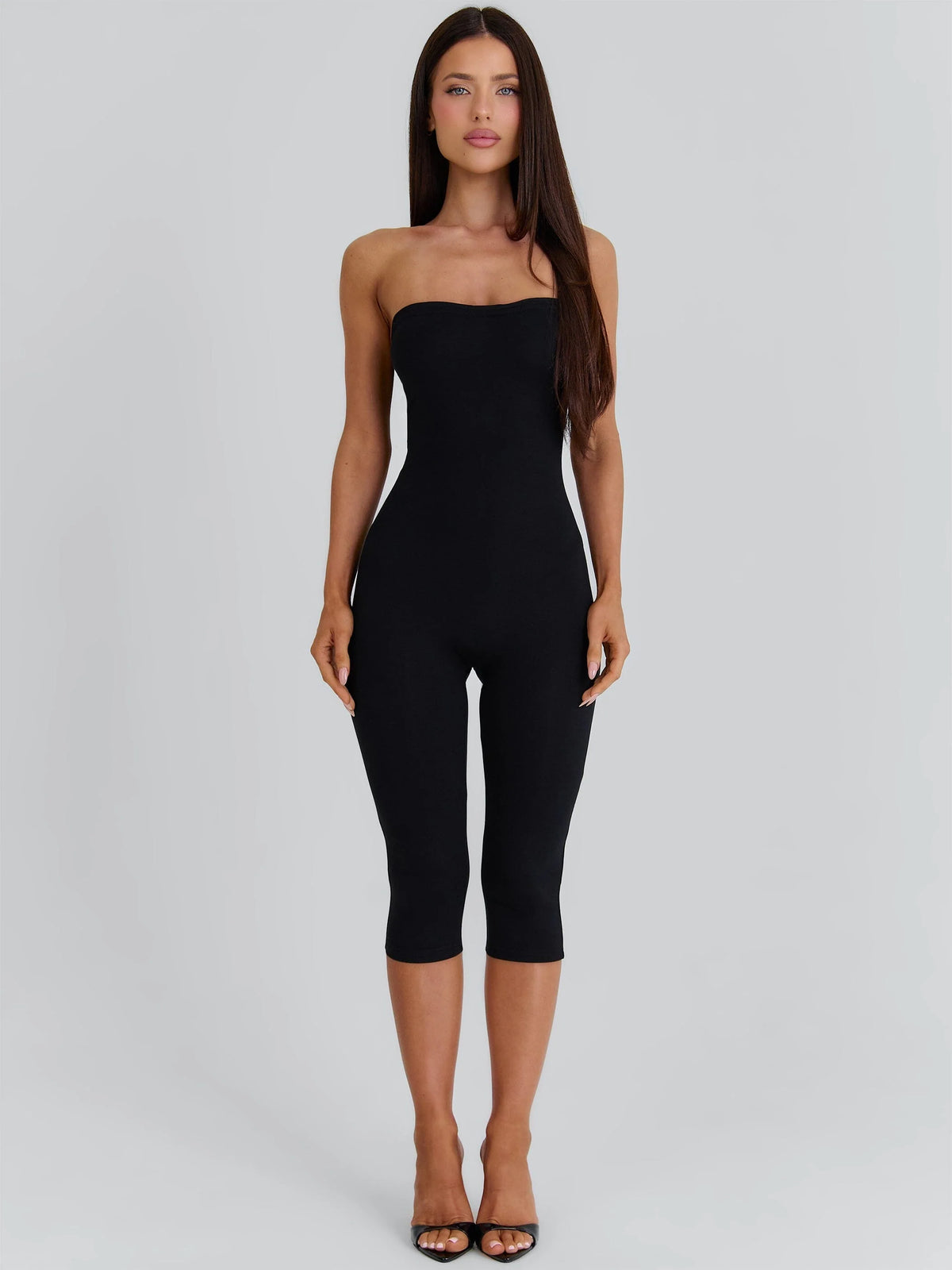 Victoria Capri Jumpsuit Black