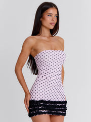 Ryleigh Mini Dress Pink Polka Dot
