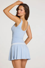 Modal Mini Dress In Light Blue