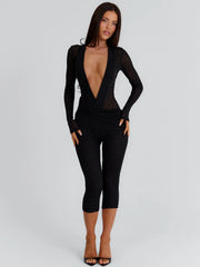 Giovana Capri Jumpsuit Black