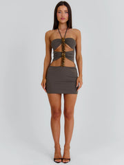Laine Mini Dress Taupe