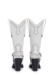 Pace Of Nature Cowboy Boots - White