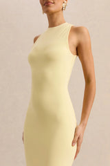 Mirana | Lemon Halter-Neck Midi-Dress