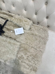 Chanel Soft Gold Little Lake Sheep Reversible Fur Coat Casual Loose Minimalist Jacket Belted Fleece Jacket #332355