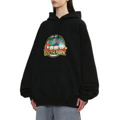 Vetements Men's Fall And Winter Black Retro Show Models Letter Print Oversized Os Loose Silhouette Couple Casual Round Neck Pullover Sweatshirt #81652
