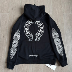 Chrome Hearts 925 Sterling Silver Hardware Classic Flower Arm Zipper Sweatshirt #333189