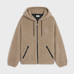 Celine Women's and Men's Embroidered Suede Padded Jacket stylish And Simple Wool And Cotton Jacket #332441