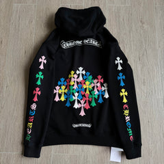 Chrome Hearts Classic 925 Silver Zipper Pull Colorful Zip Sweatshirt #333188