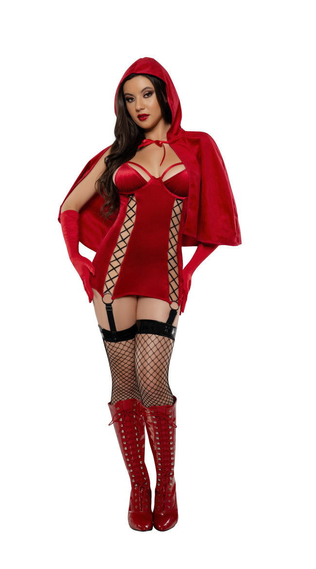 Velvet Red Riding Hood Costume - Image 5