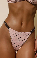 Ellis Pink Polka Dot Bikini Bottoms