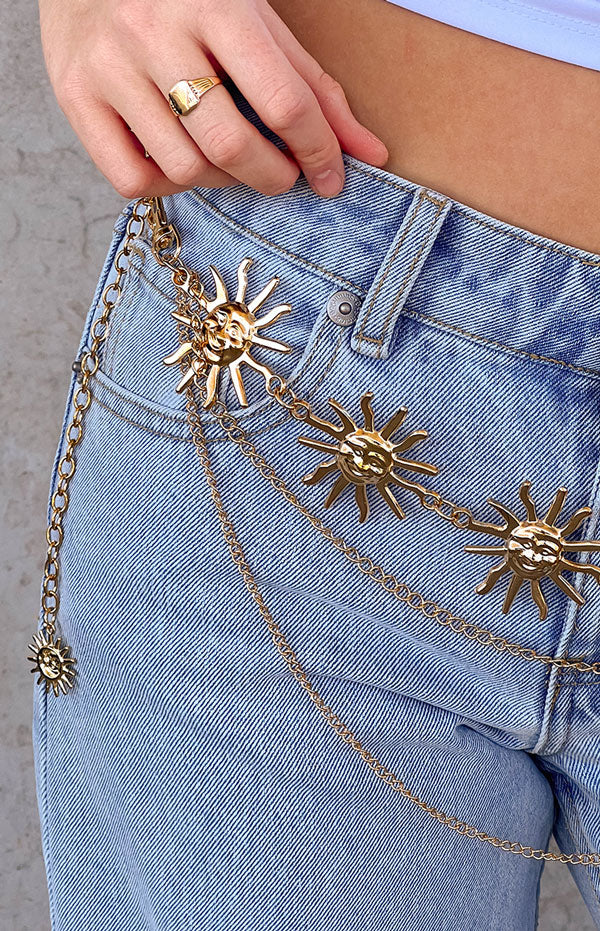Gold Multi Chain Star Belt (Free Over $150)
