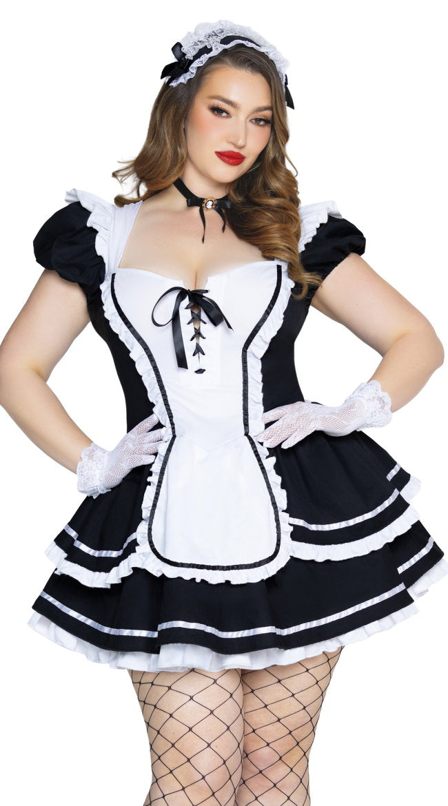 Pluis Size Maid To Flirt Costume Set - Image 1