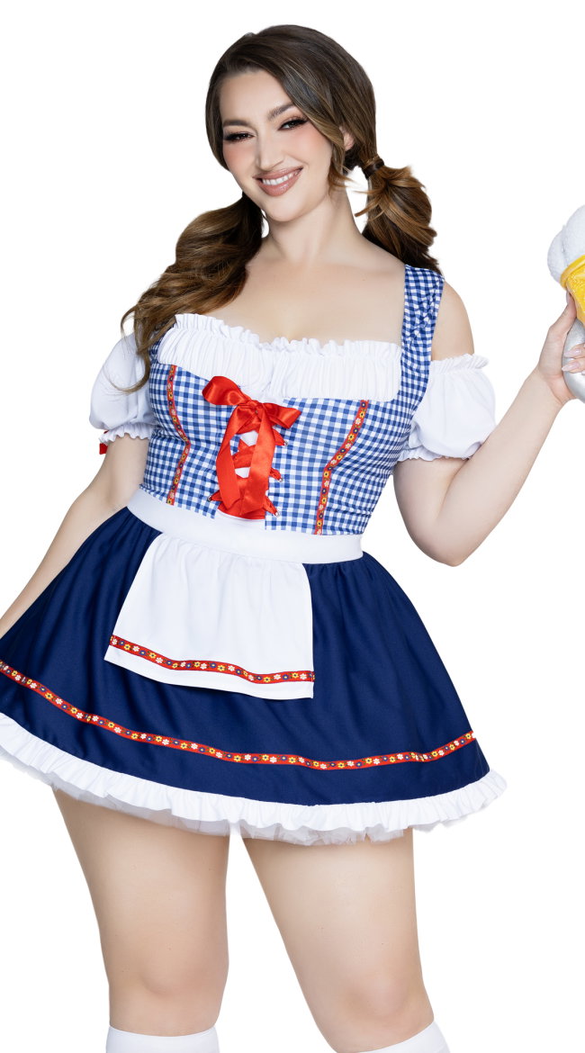 Plus Size Oktoberfest Cutie Apron Dress - Image 1
