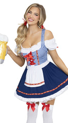 Oktoberfest Cutie Gingham Apron Dress - Image 1