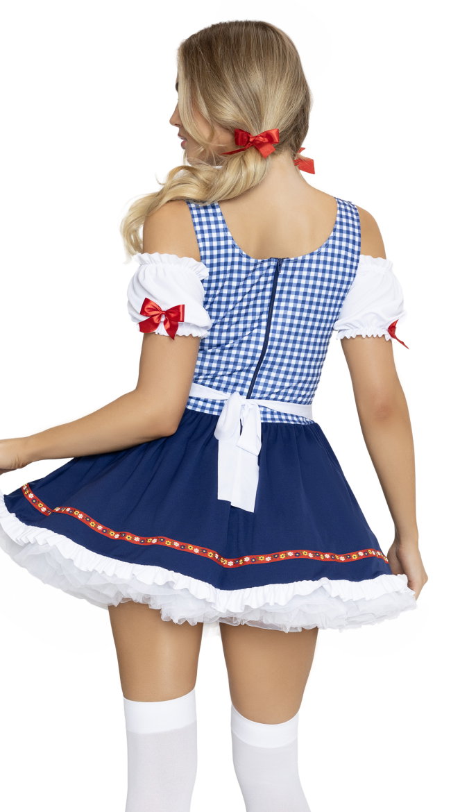 Oktoberfest Cutie Gingham Apron Dress - Image 6